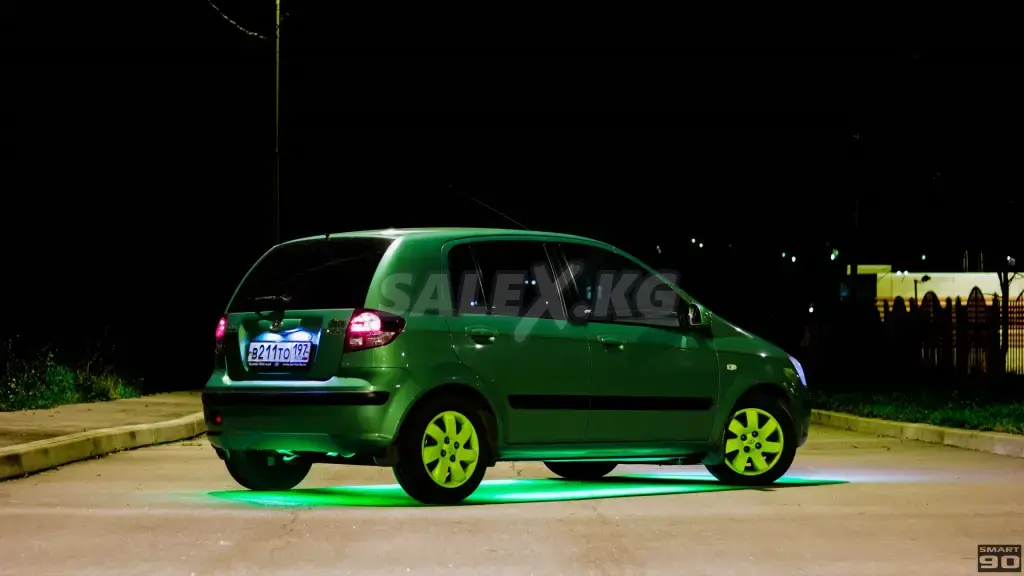 Huyndai Getz 2003, зеленный